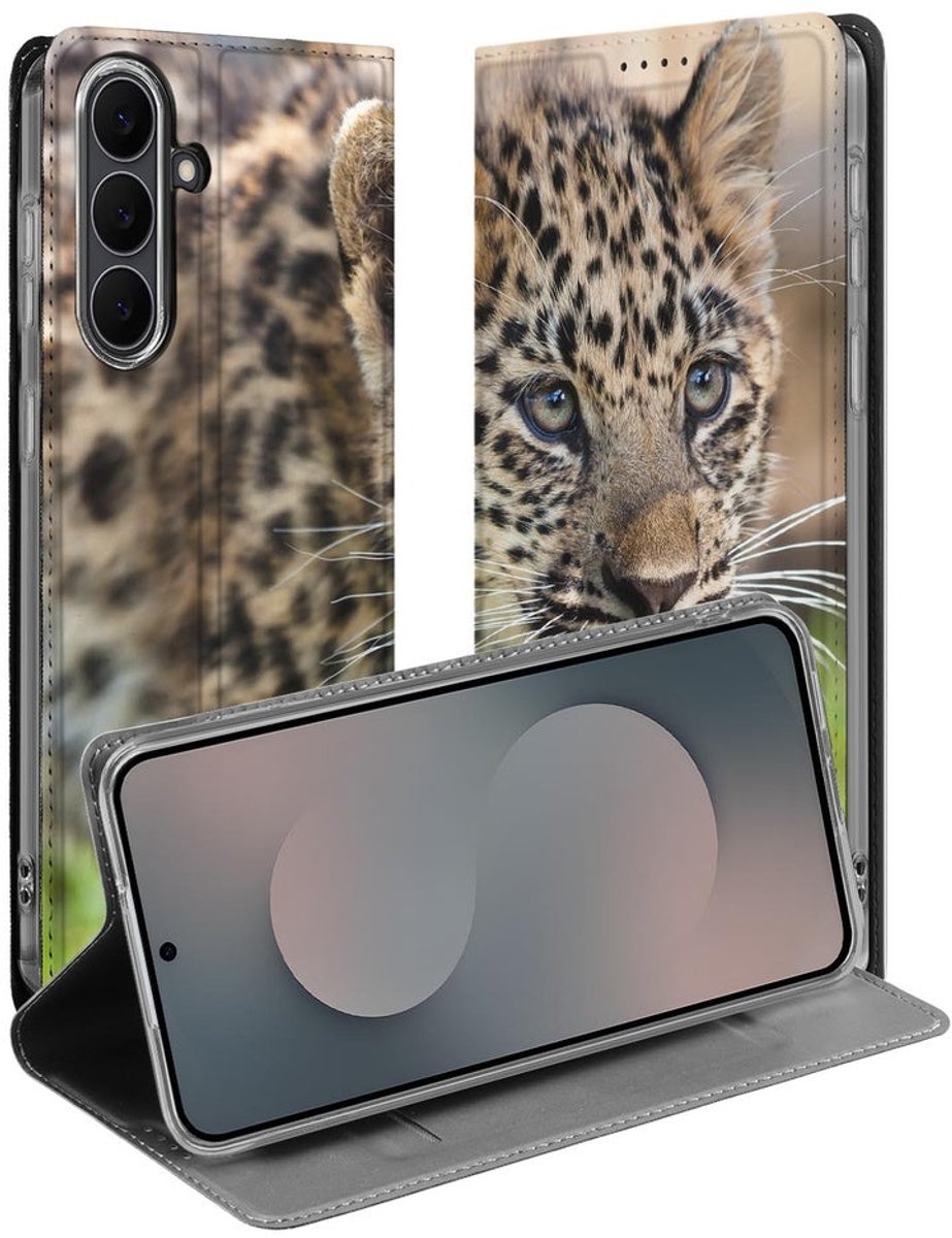 Samsung Galaxy S25 FE Standcase Hoesje Baby Luipaard