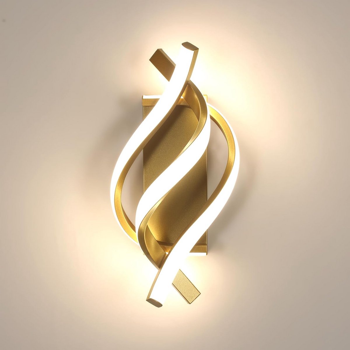 Moderne Goudkleurige LED Wandlamp voor Binnen - 22W Neutraal Licht