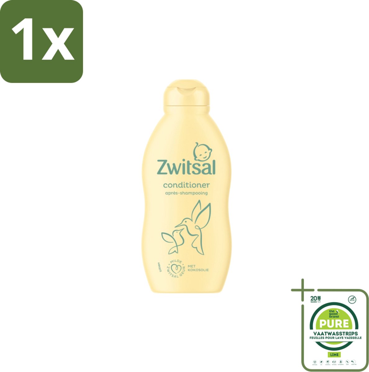 1 x Zwitsal Conditioner 200 ml - Babyhaartje Verzorging - Zwitsal Conditioner - Baby Haar Verzorging - Anti-prik Conditioner - Kokosolie Conditioner