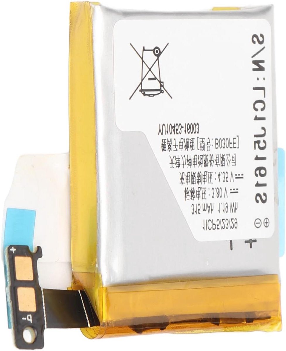 Reservebatterij Smartwatch 315 mAh Vervangende batterij Lange levensduur