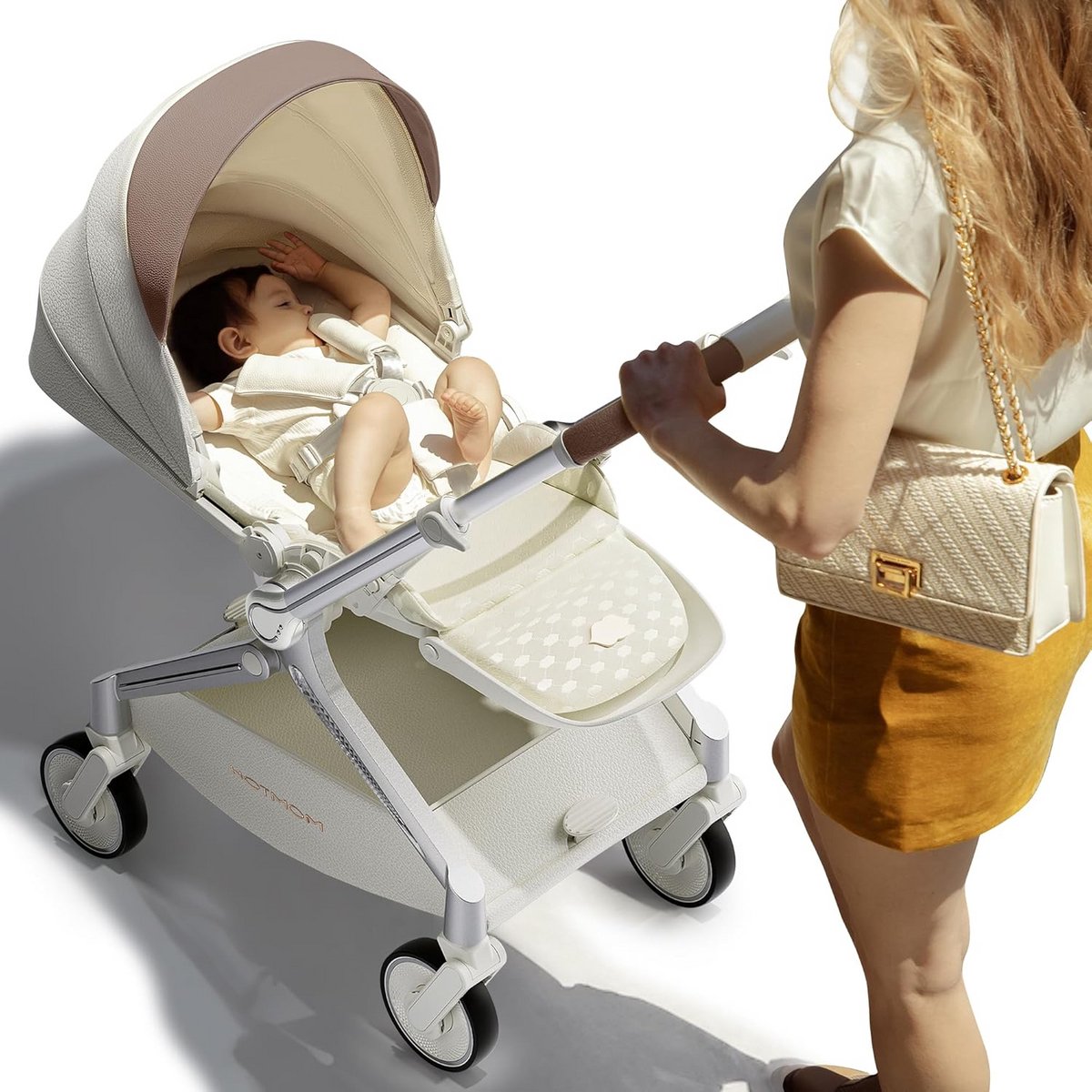 Lichtgewicht Kinderwagen met Verstelbare Rugleuning en Omkeerbare Zit