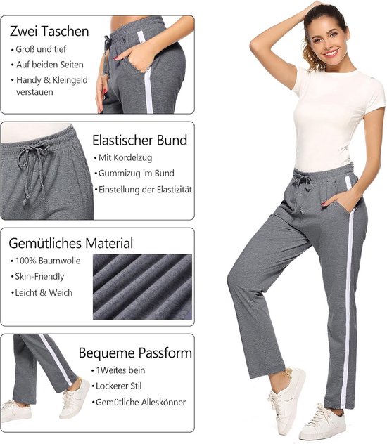 Dames Joggingbroek Katoen Hoge Taille Sport & Vrije Tijd — afbeelding 2