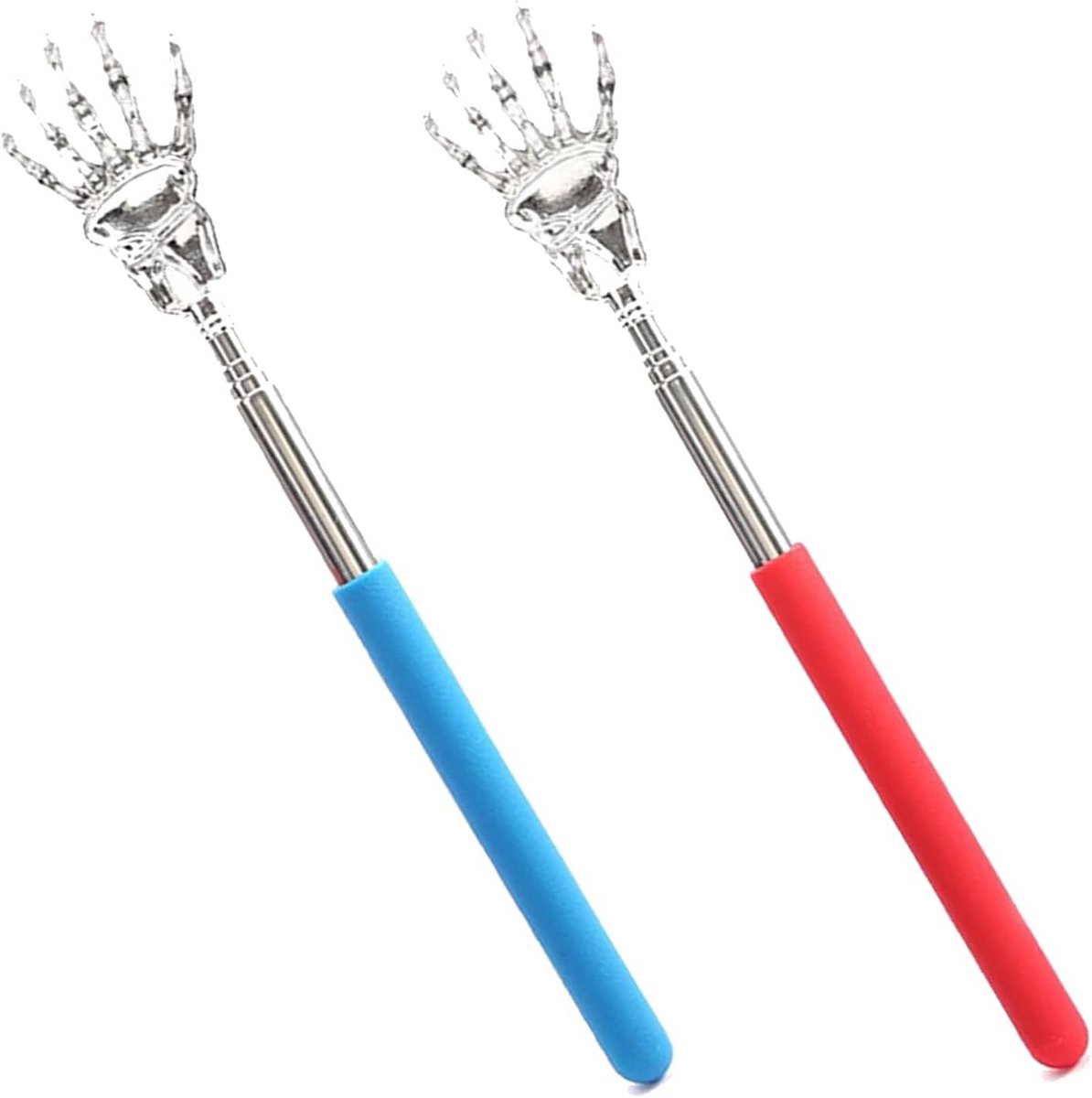 2 Stuks Telescopische Metalen Rugkrabbers voor Mannen en Vrouwen