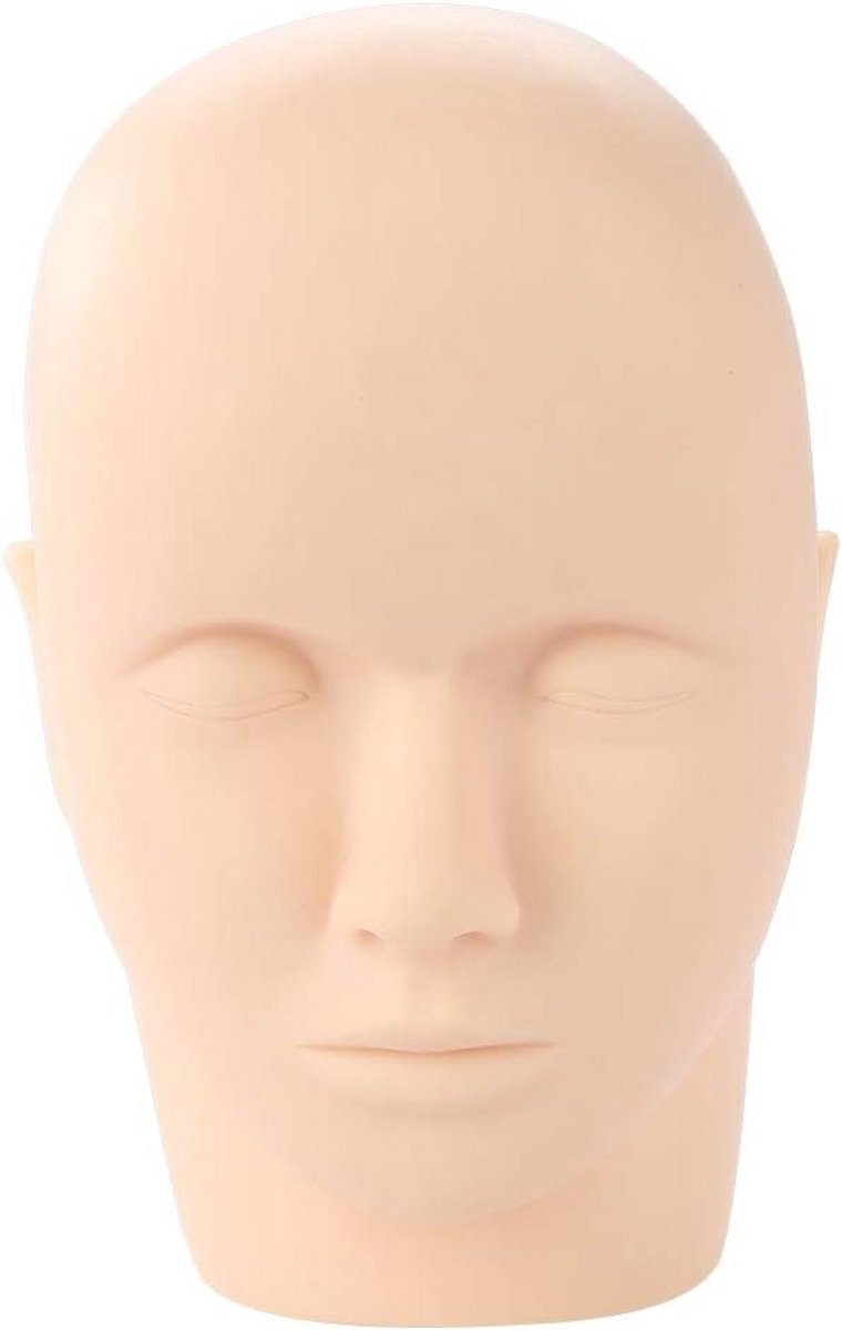 Mannequin Hoofd voor Wimperextensions, Make-up en Massage Oefenen - Zachte Siliconen