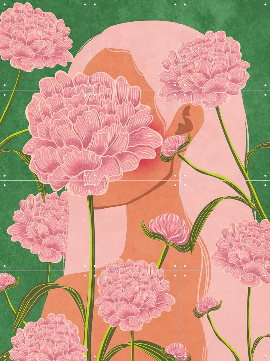 IXXI Inside Flowers, Raissa Oltmanns - 60 x 80 cm - Gratis ophangtool - Grote wanddecoratie en posters - Grafisch Ontwerp, Digitale Kunst