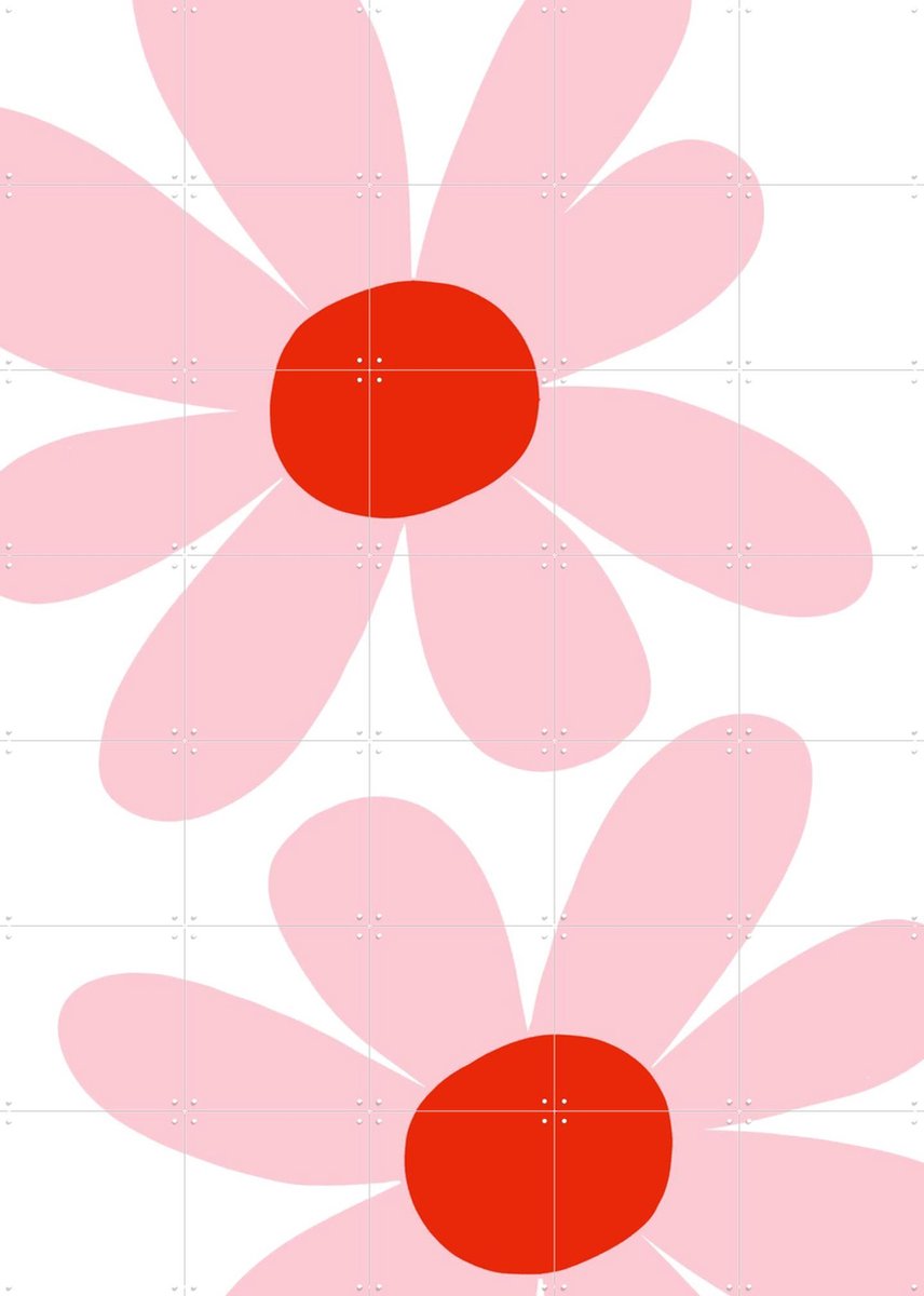 IXXI Pink Flower Petal, BAINAI - 100 x 140 cm - Gratis ophangtool - Grote wanddecoratie en posters Kinderkamer, Kinderen, Bloemen