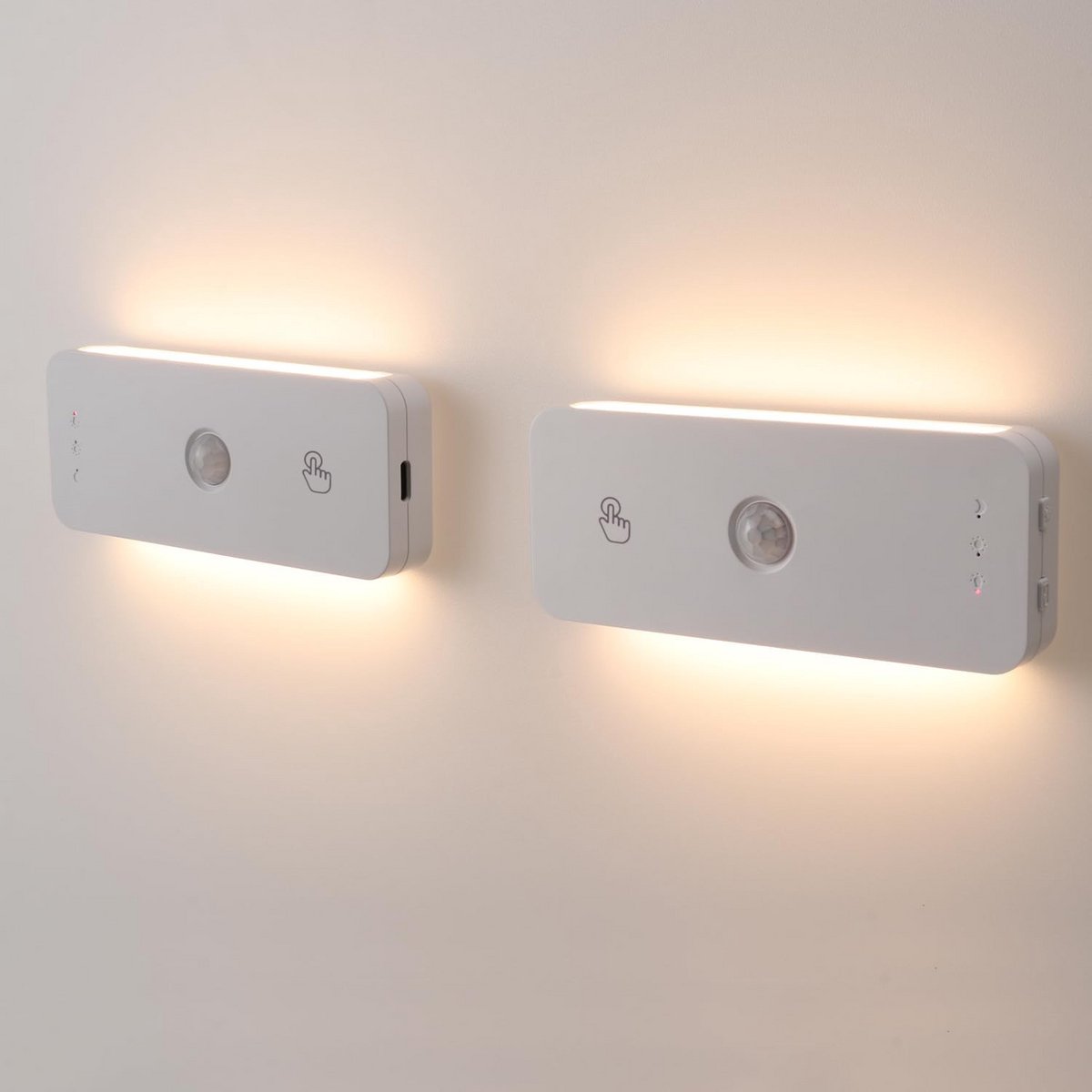 Oplaadbare LED Nachtlampjes met PIR Bewegingssensor (2 Stuks)