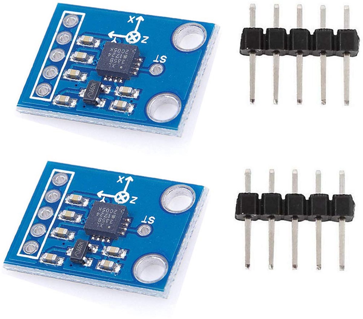 2 Stuks 3-Assige Versnellingsmeter Sensor met Analoge Uitgang voor Arduino