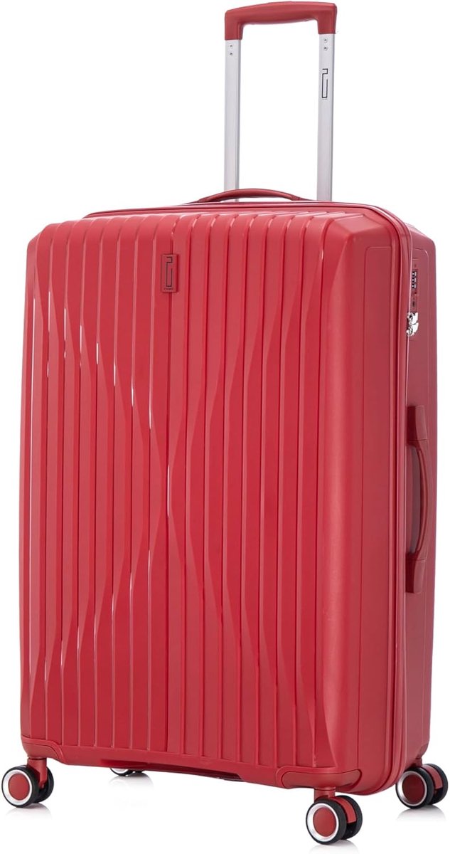 Grote polypropyleen koffer in Rood - Ruimte- en reiscomfort
