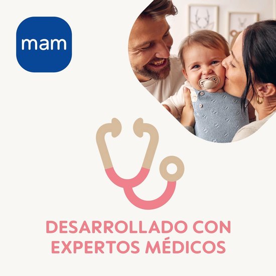 MAM Easy Start Anti-Colic A122 Gepatenteerde fles met zuignap 2 van SkinsoftTM Ultra Soft siliconen voor baby's vanaf 2 maanden, zelfsteriliseerbaar in 3 minuten260 ml 1 eenheid (pak van 1)neutraal,Lichtblauw en wit — afbeelding 5
