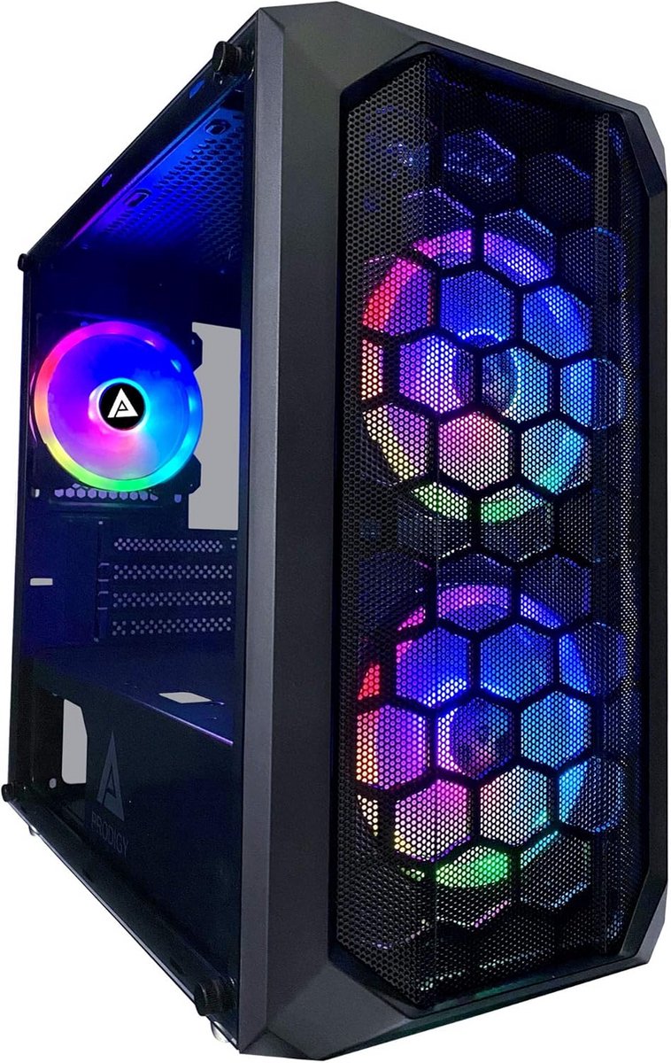 Micro-ATX Gaming Case met Gehard Glaspaneel, RGB Ventilatoren en USB Poorten