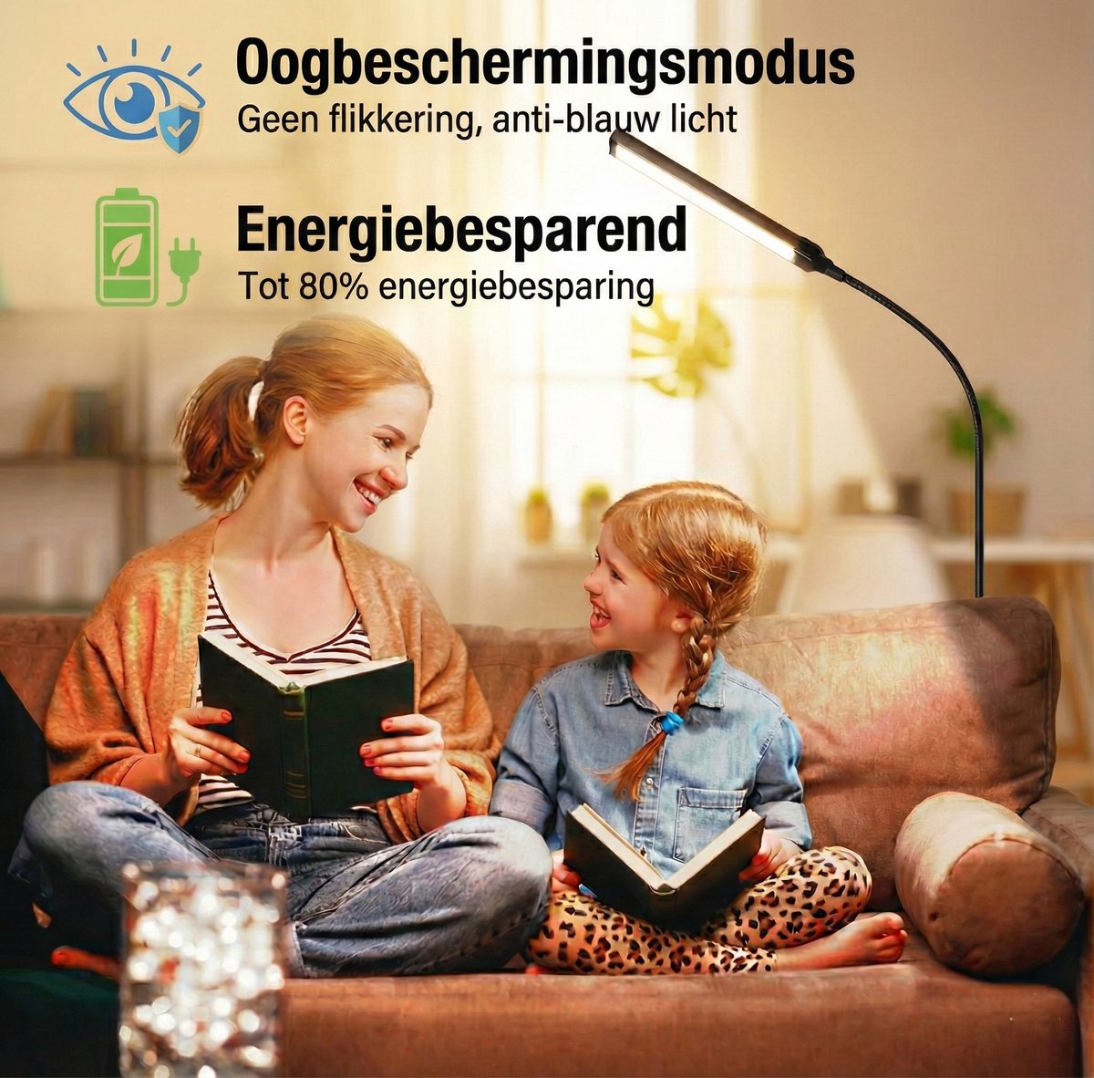 MUPOO Dimbare LED Vloerlamp - Flexibel verstelbaar, 10W USB thumbnail 6