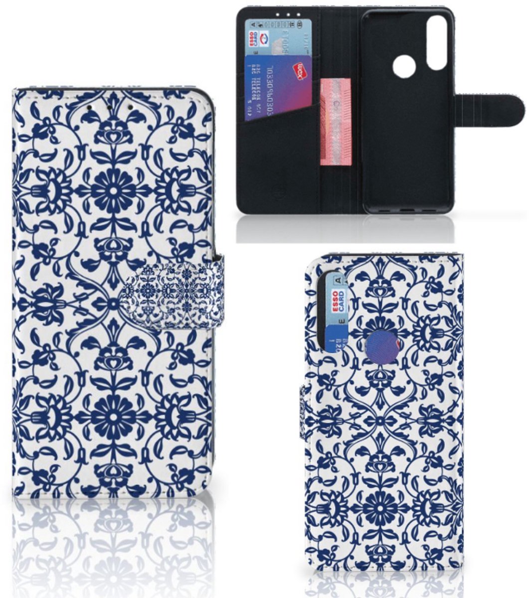 Alcatel 1S 2020 Hoesje Flower Blue