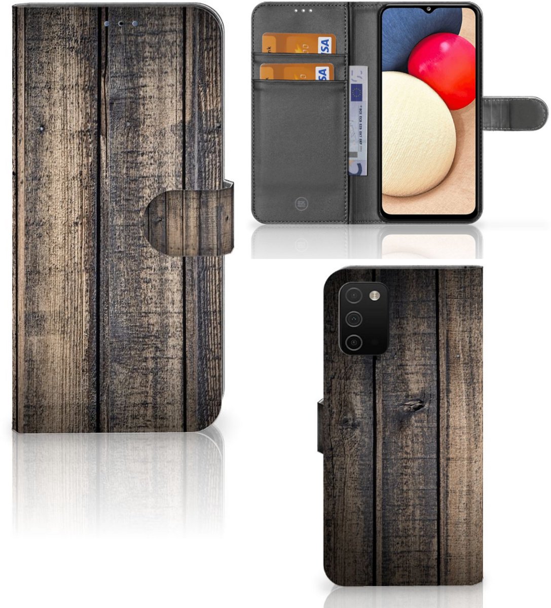 Samsung Galaxy A03s Book Style Case Steigerhout