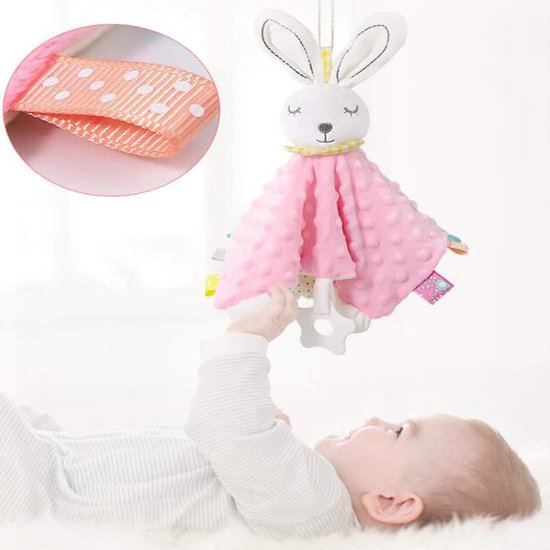 Kalmerende zintuiglijke deken voor pasgeboren baby's - Roze konijntje — afbeelding 3