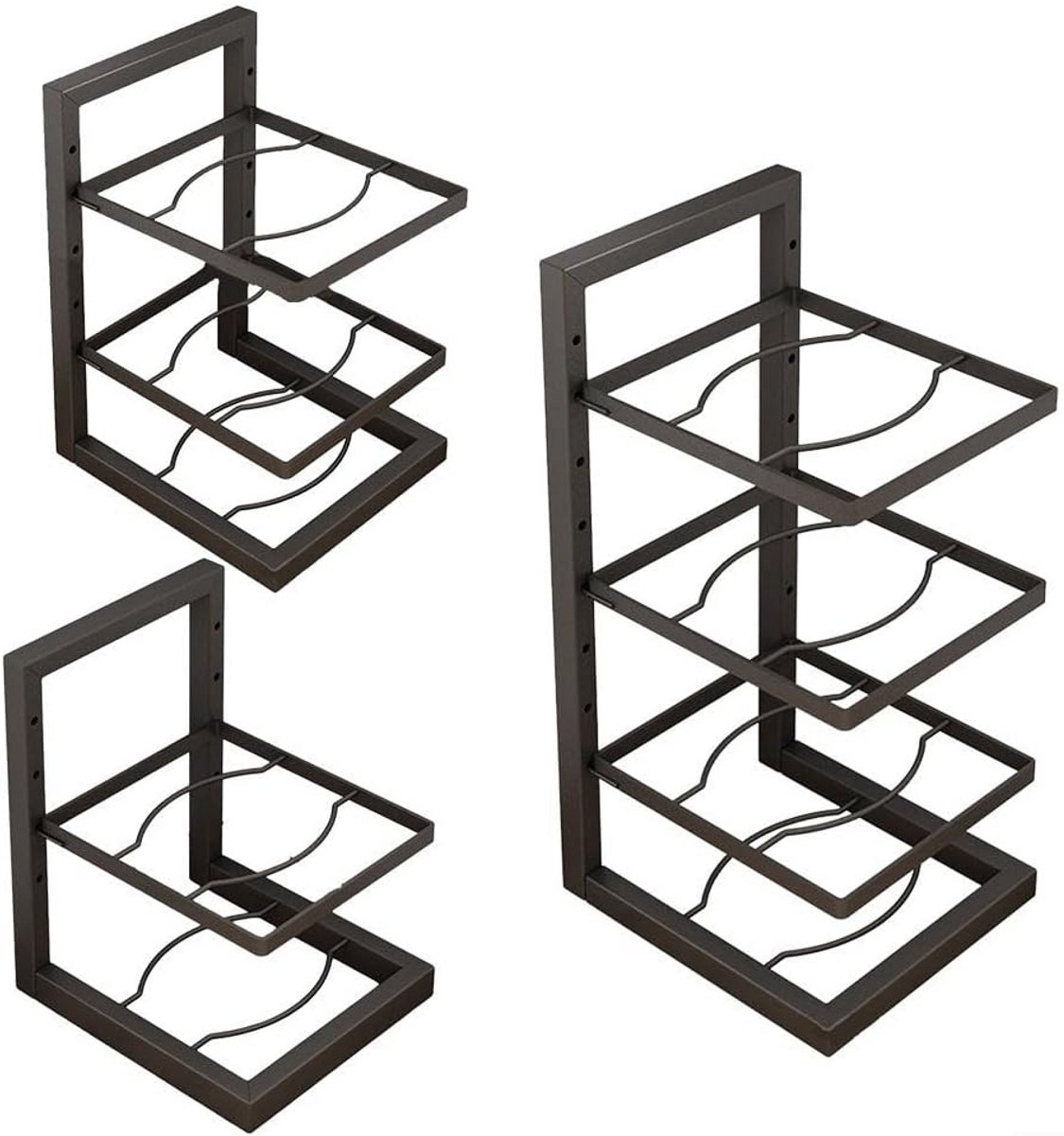 Potten en Pannen Organizer Rack voor Keuken - Heavy Duty Onderkast Opslag