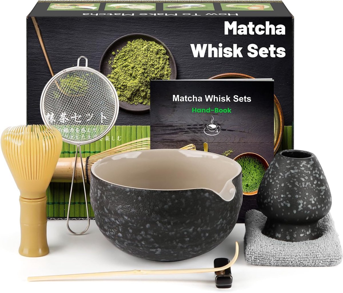 Complete Matcha-set met accessoires voor authentieke theeceremonies