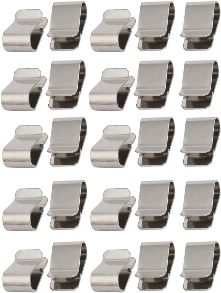 25 Stuks Roestvrij Stalen U Clip 21.4mm x 12mm - Voor Bevestiging van Panelen