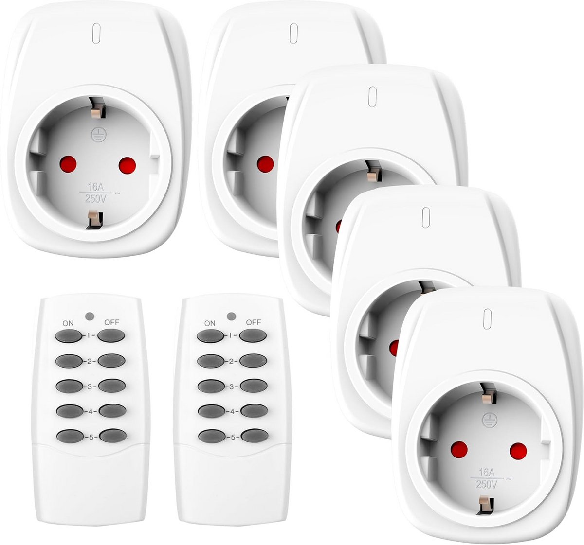 Draadloze stopcontacten set met afstandsbedieningen - 16A/3680W - Voor binnen en kerstdecoratie