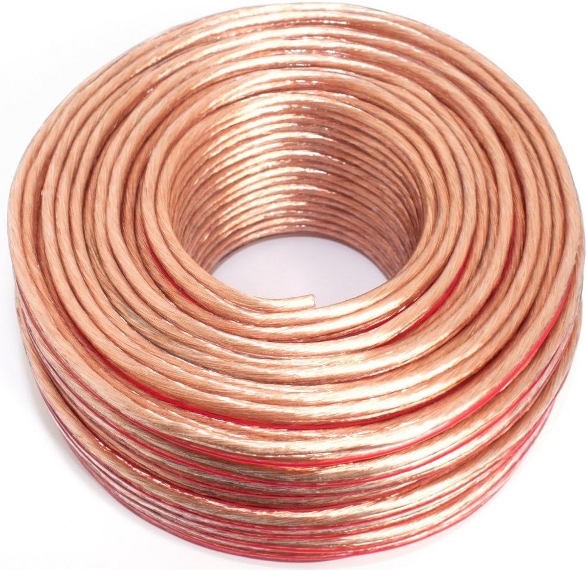 Luidsprekerkabel Transparant 2x 4,00mm² - 50m