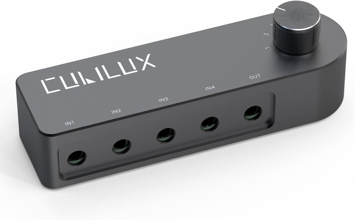 Bidirectionele 3,5 mm Audio Schakelaar - Stereo Aux Selector Box voor Luidsprekers en Hoofdtelefoons