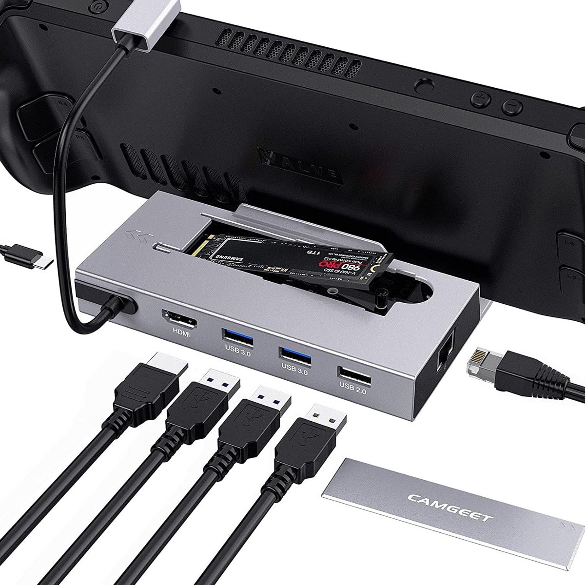 7-in-1 Docking Station voor Steam Deck met 4K Ondersteuning en Snelladen