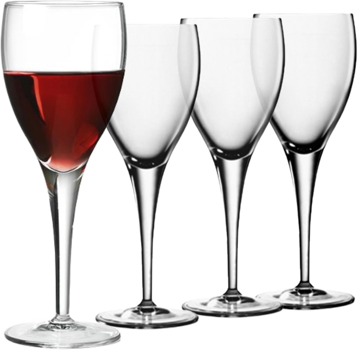 Set van 4 ultraheldere wijnglazen, 235 ml, duurzaam en vaatwasmachinebestendig