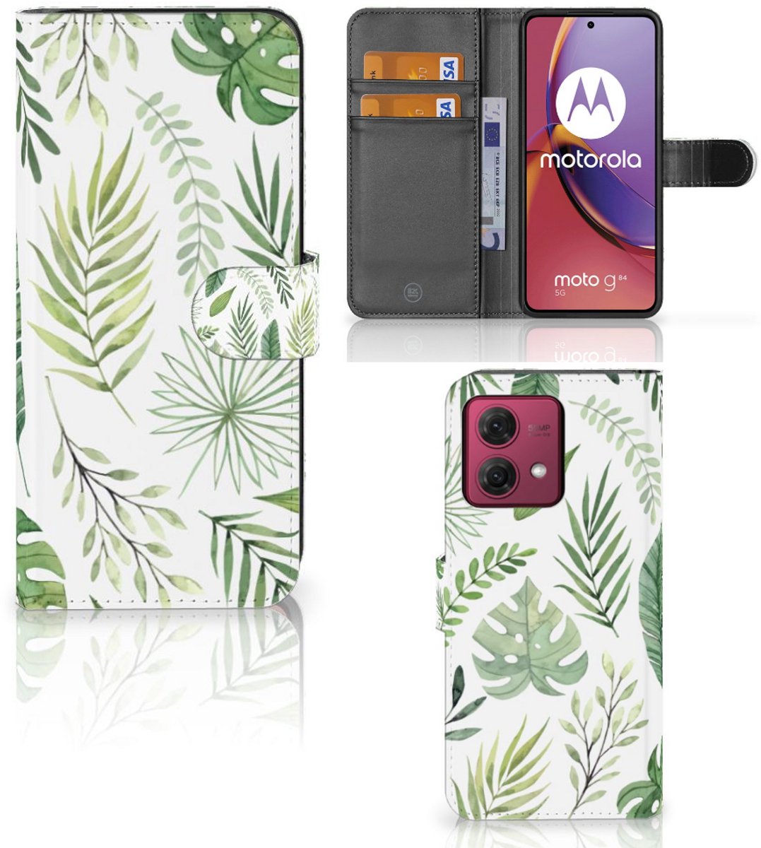 Motorola Moto G84 Hoesje Leaves