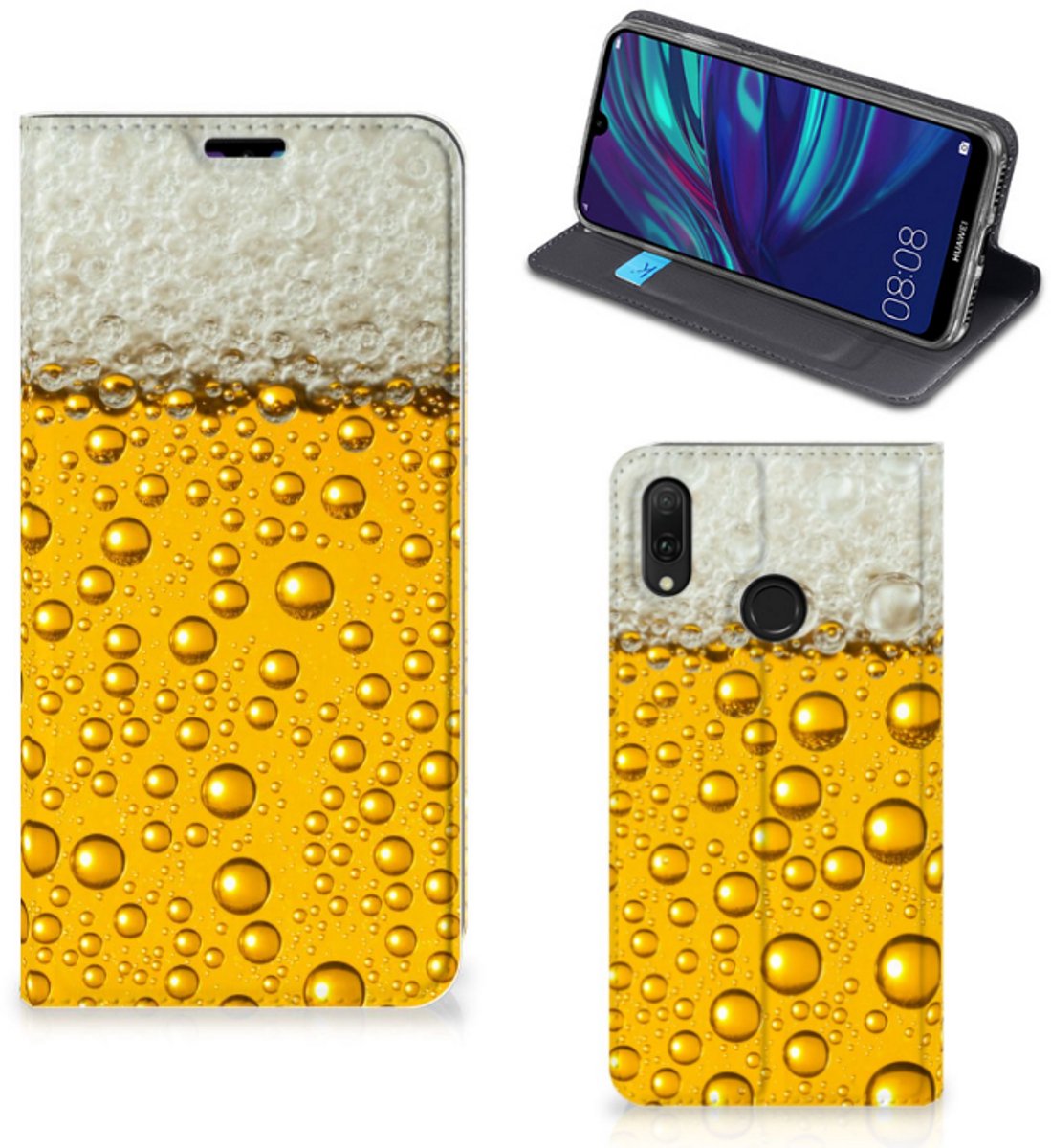 Huawei Y7 hoesje Y7 Pro (2019) Flip Style Cover Bier