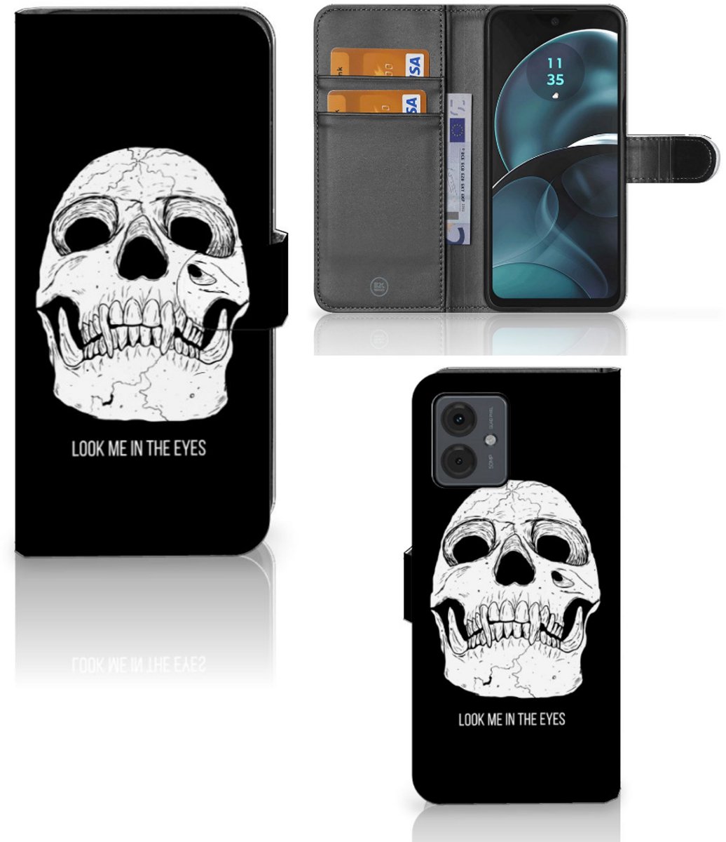 Telefoonhoesje met Naam Motorola Moto G14 Skull Eyes