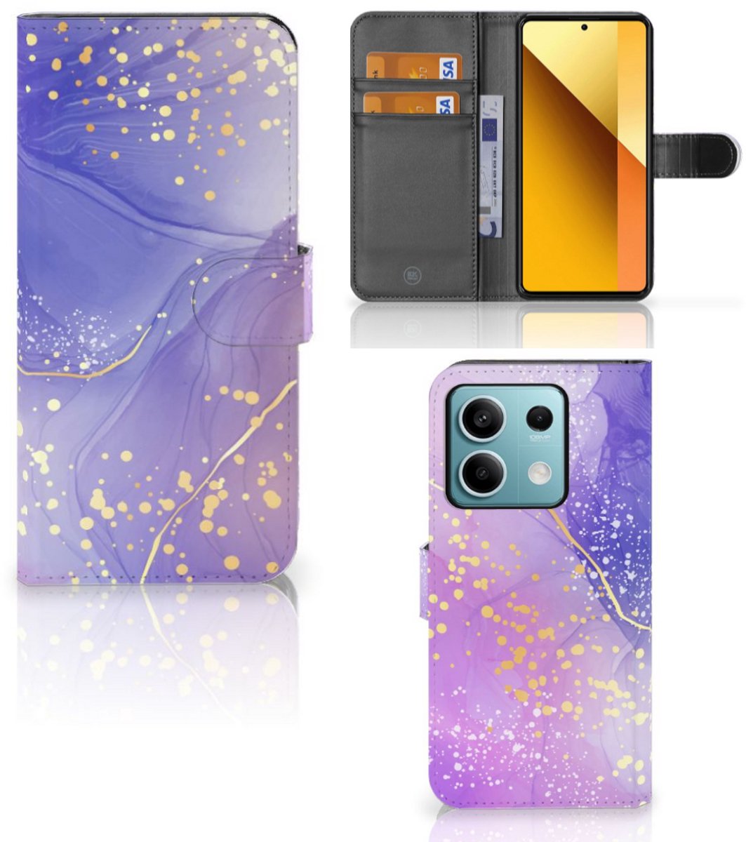 Hoesje voor Xiaomi Redmi Note 13 5G Watercolor Paars