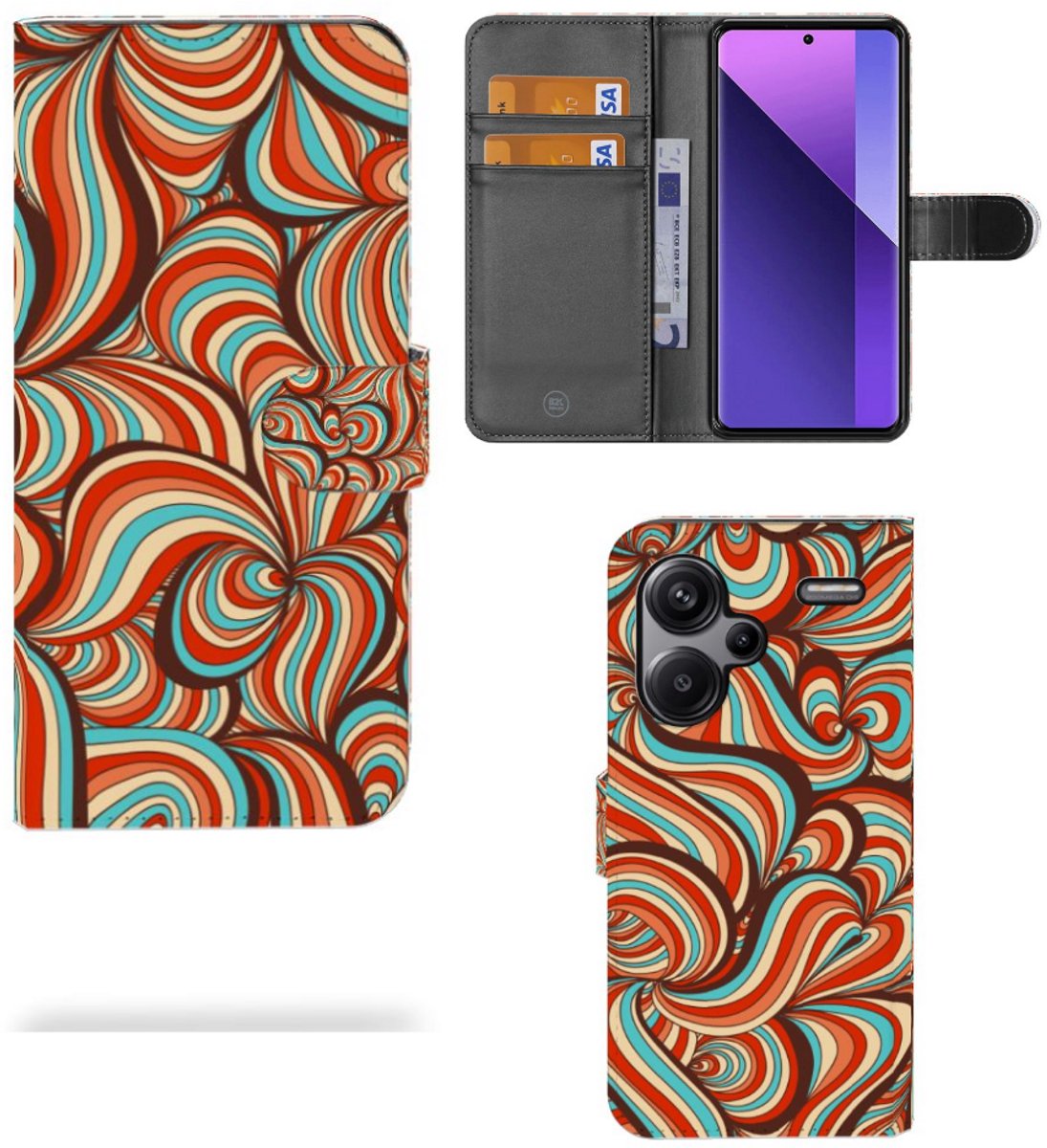 Book Case voor Xiaomi Redmi Note 13 Pro Plus Hoesje Retro