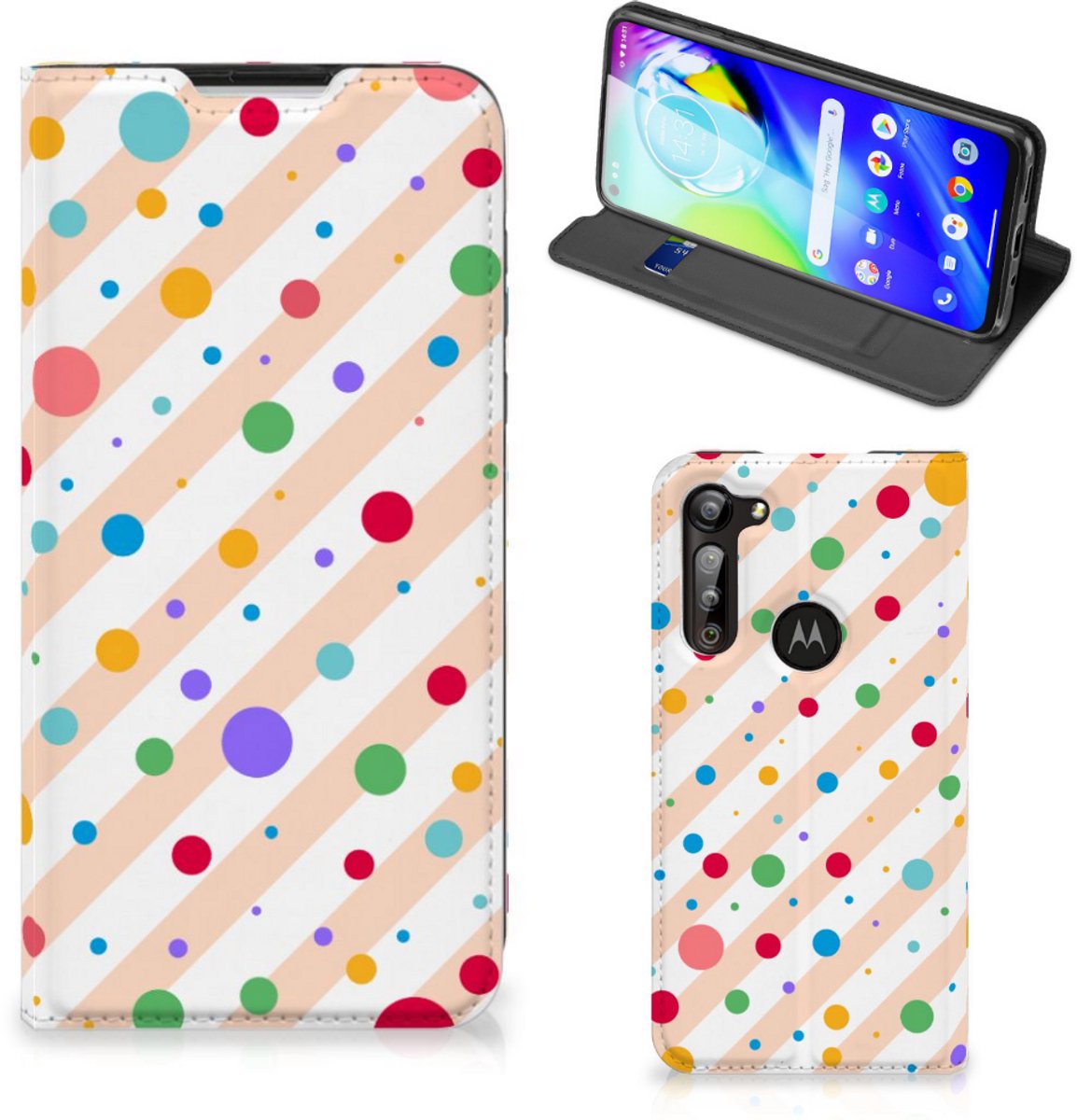 Motorola Moto G8 Power Hoesje met Magneet Dots
