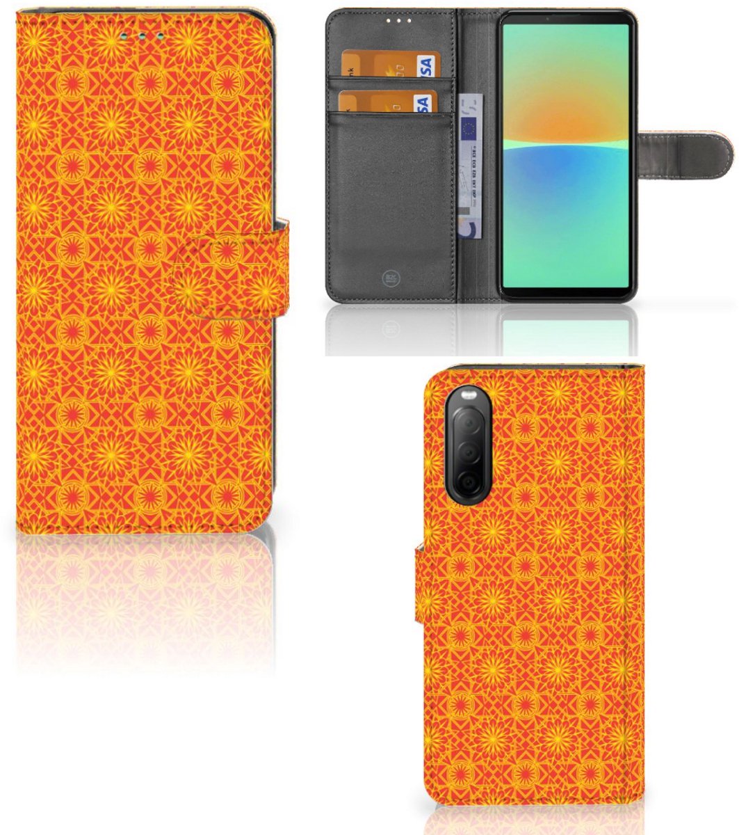 Sony Xperia 10 IV Telefoon Hoesje Batik Oranje