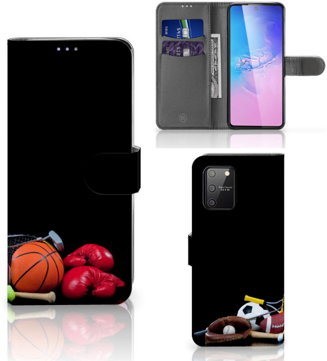 Samsung S10 Lite Wallet Case met Pasjes Sports