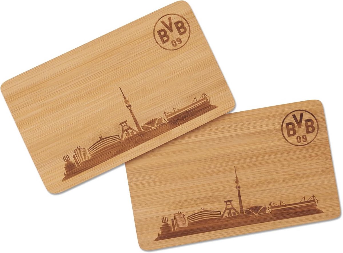 Ontbijtplankje set van 2 - FSC-hout met skyline van Dortmund