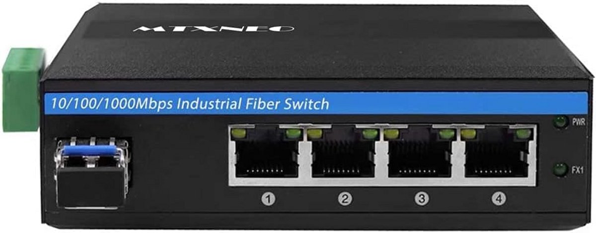 4-poorts Gigabit Ethernet POE switch met een bereik van 20 km
