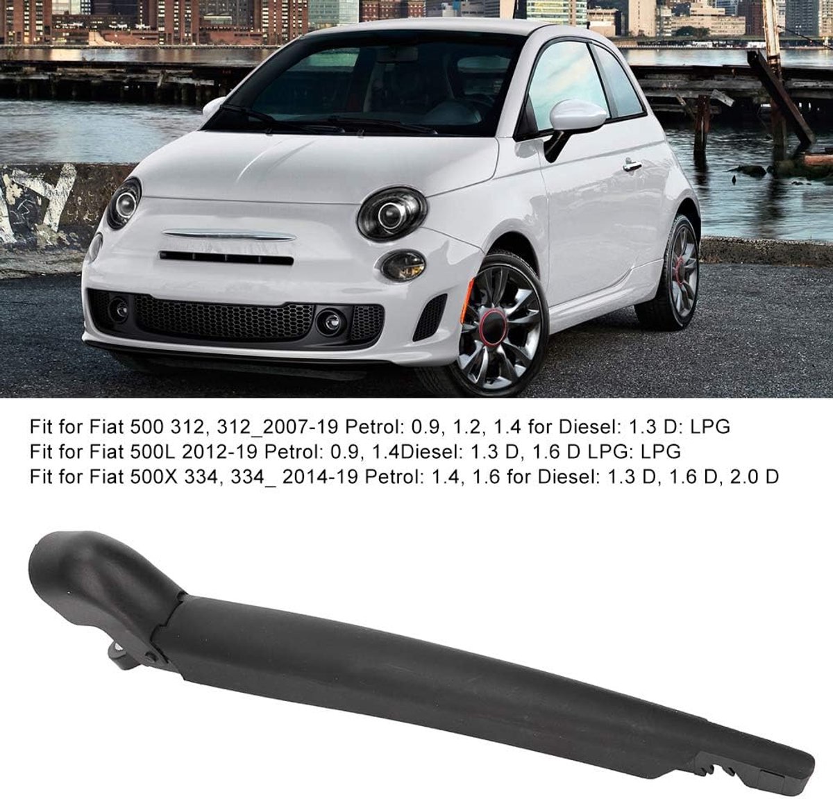 Achterruit Ruitenwisserarm Vervanging Auto Rubber Zwart Accessoire