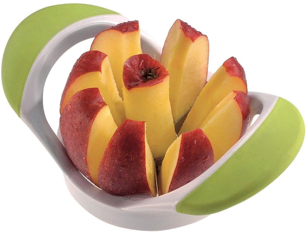 DYNA® Appelsnijder - Appel Snijder - Groen/Wit - 1cm x 1cm x 1cm