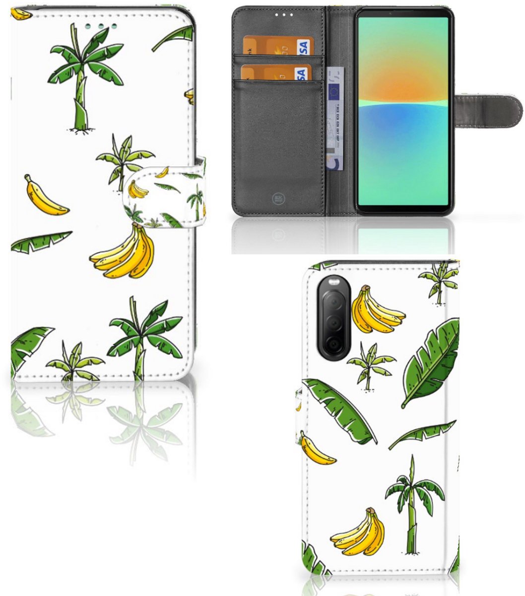 Book Case voor Sony Xperia 10 IV Hoesje Banana Tree
