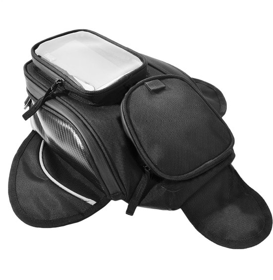 CHIWIN Motor Tanktas met Magnetisch Systeem – Tanktas Motor met Telefoonhouder – Motor Bagage Tas / Motortas met Schouderriem – Motorfiets Tanktas voor Navigatie en Gereedschap
