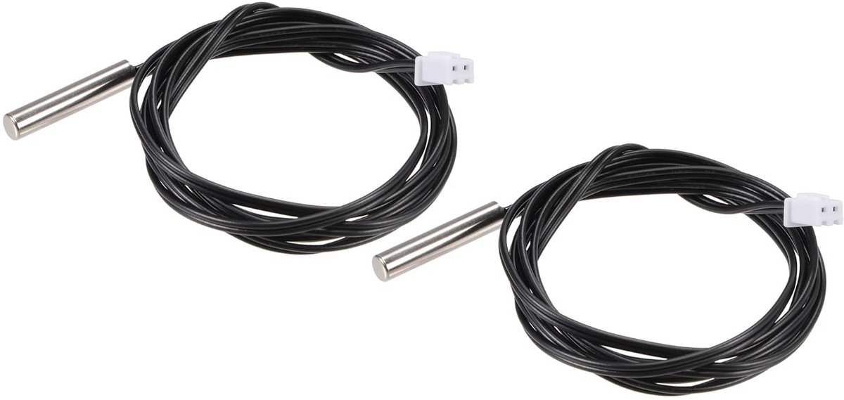 2 Stuks 15K Temperatuursensor Sondes met 3,3 Ft Digitale Thermometer Verlengkabel