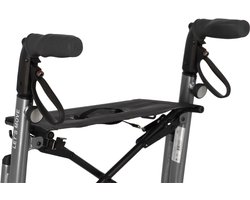 MyRollerSleeve opschuifbare ergonomische / anatomische handvatten voor rollator of rolstoel. Voorkomt pijnlijke handen met gelkussen. Personaliseerbaar: pimp rollator. Zwart 21x6,5x9cm