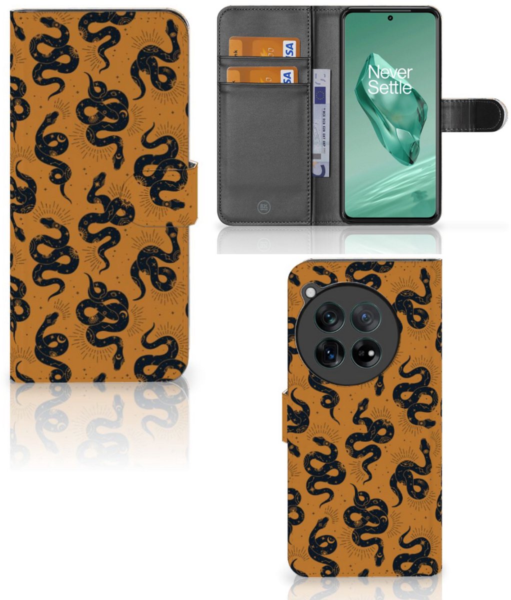 Telefoonhoesje met Pasjes voor OnePlus 12 Snakes