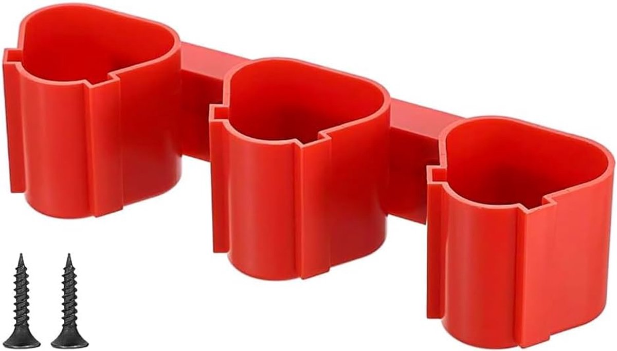 Wandmontage Batterijhouder voor 12V Accu's - 3 in 1 Opslagoplossing