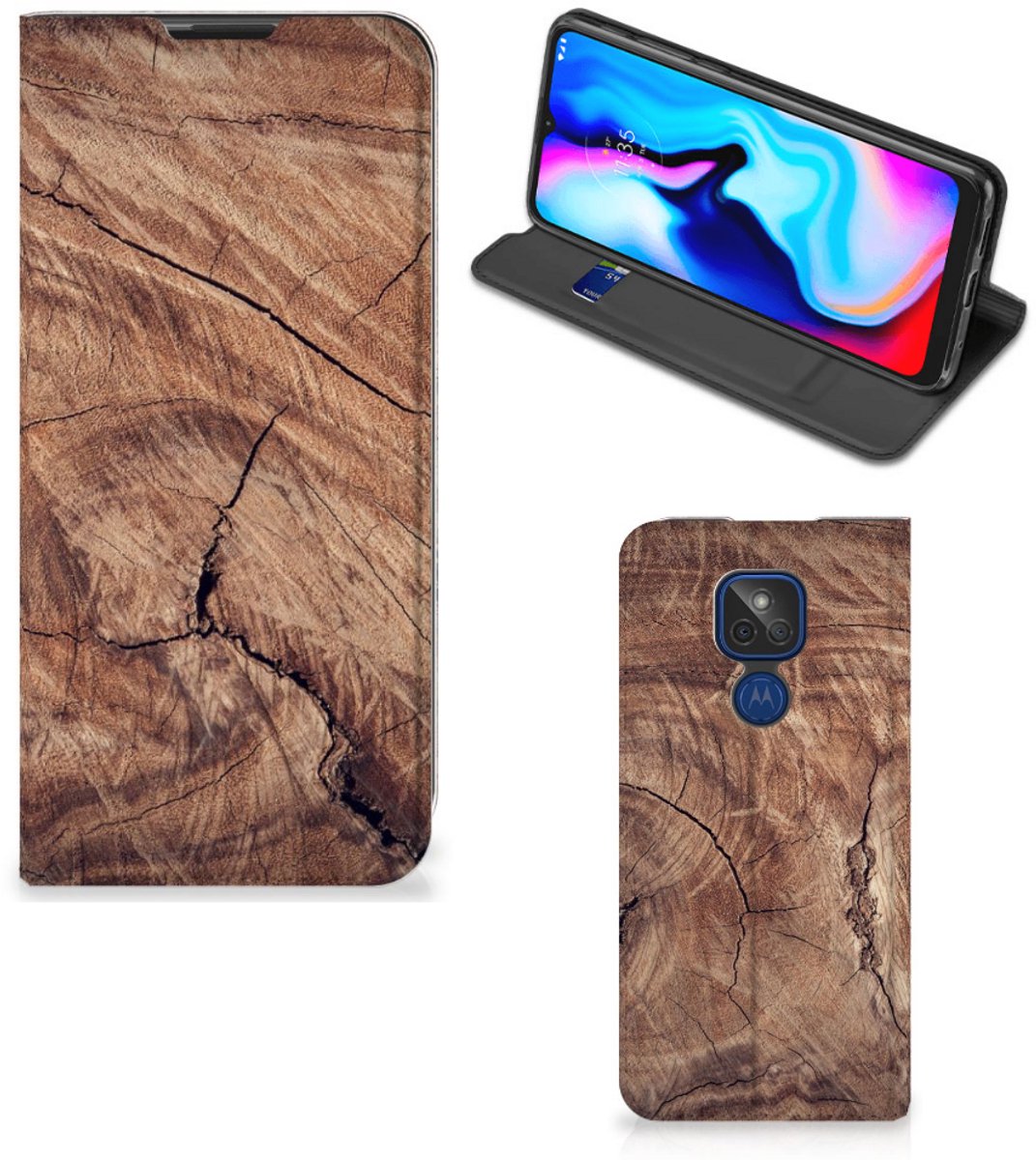 Motorola Moto G9 Play Book Wallet Case Tree Trunk