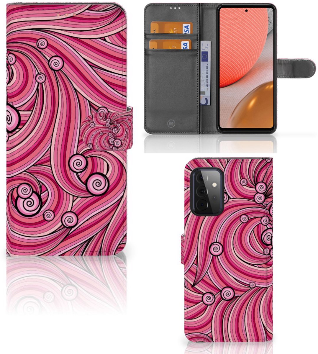 Samsung Galaxy A72 Hoesje Swirl Pink