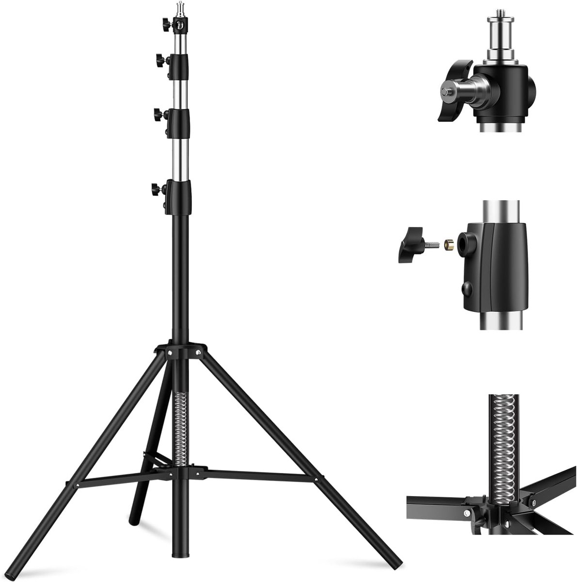 Luchtgedempt Lichtstatief 400 cm - Stabiel Aluminium Statief voor Fotografie