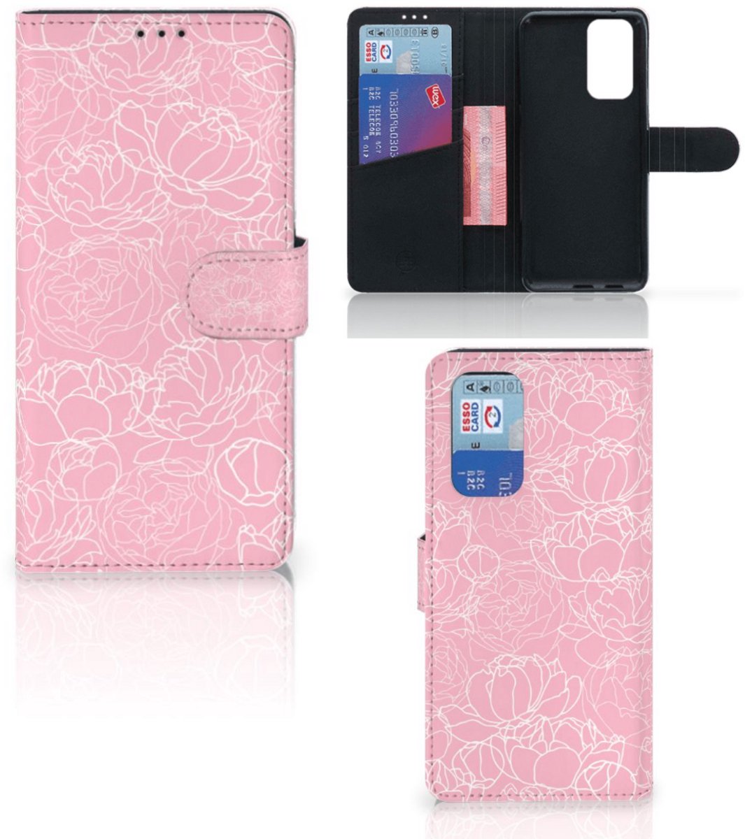 OnePlus 9 Pro Hoesje White Flowers