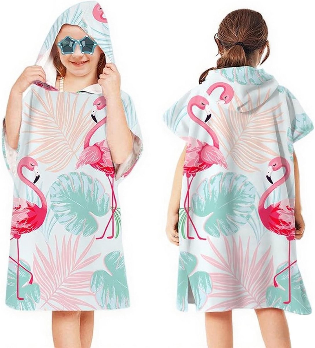 Kinderen Badponcho met Kap - Ultra Zacht Microfiber Handdoek voor Zwemmen en Strand